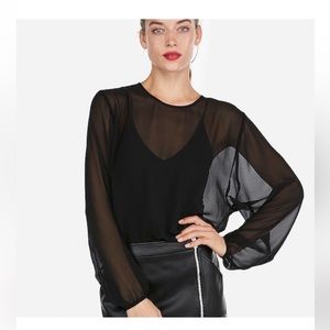 NWT Express Chiffon Bodysuit size:XXS